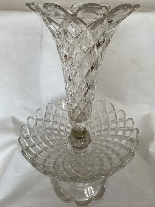 1950′ Coupe Baccarat Avec Cornet Signée Ø 28 cm H 47 cm – Image 7