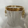 1970 'Champagne Bucket, Ice Cubes and Diamond Point Crystal Bottle With Gilt Bronze Lion Heads - Image 2