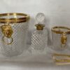 1970 'Champagne Bucket, Ice Cubes and Diamond Point Crystal Bottle With Gilt Bronze Lion Heads - Image 6