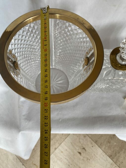 1970 'Champagne Bucket, Ice Cubes and Diamond Point Crystal Bottle With Gilt Bronze Lion Heads - Image 13