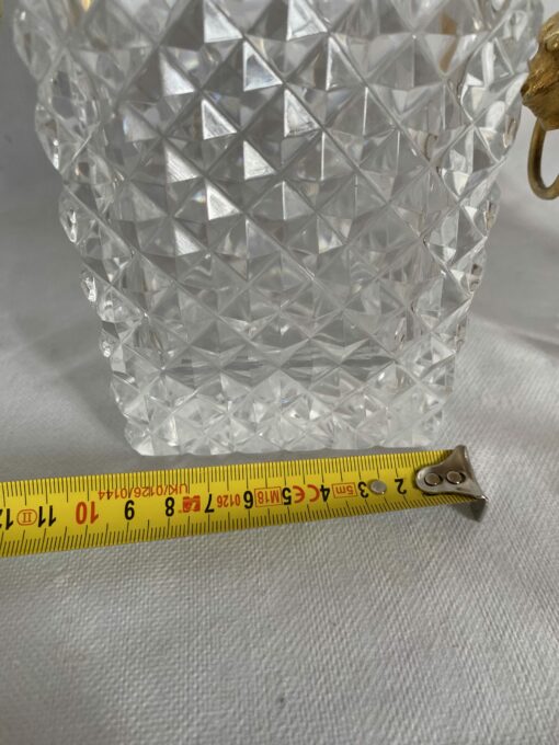 1970 'Champagne Bucket, Ice Cubes and Diamond Point Crystal Bottle With Gilt Bronze Lion Heads - Image 17