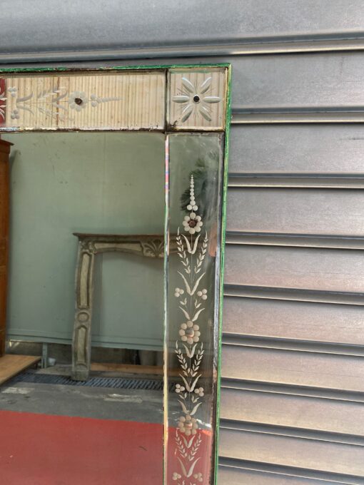 1900/20′Paire  Miroirs Venise à Fleurs Et Sobres 161 x 120 cm – Image 10