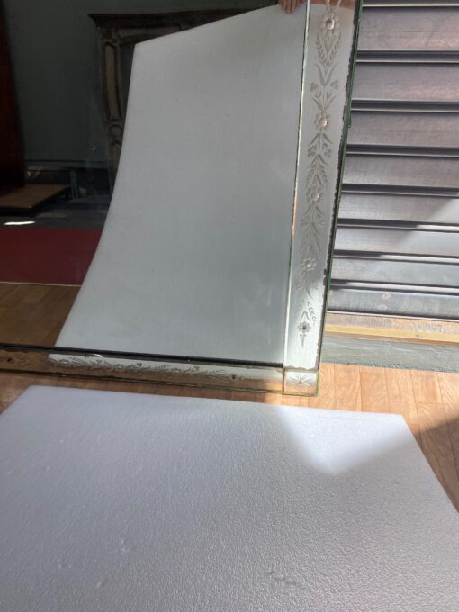 1900/20′Paire  Miroirs Venise à Fleurs Et Sobres 161 x 120 cm – Image 11