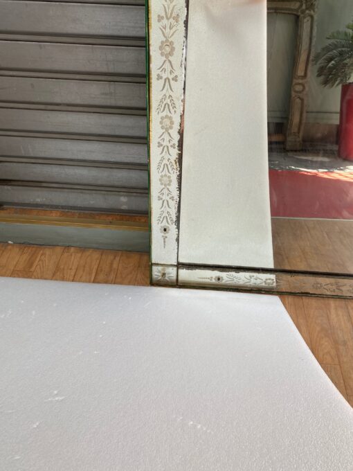 1900/20′Paire  Miroirs Venise à Fleurs Et Sobres 161 x 120 cm – Image 13