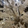 1950′ Lustre Cristal Murano Avec Inclusions Feuilles d’Or 6 Branches H 56 Ø 60 cm – Image 10