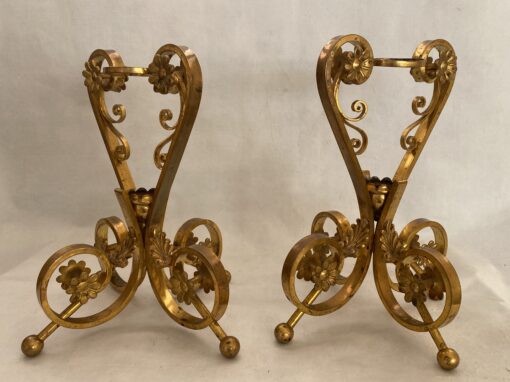 1870' Pair of Baccarat Cornets Or Similar Bronze Mount, Crown Monogram H 49.5 cm - Image 8