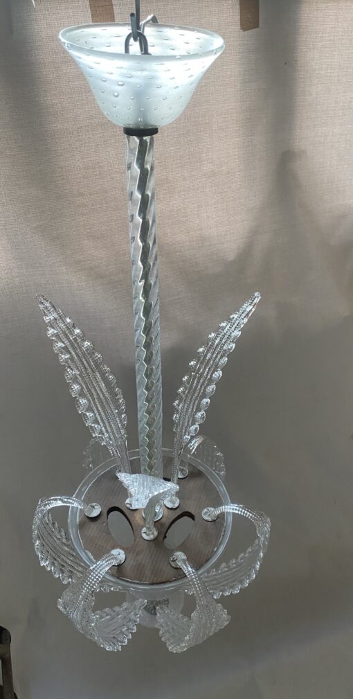 1950/70′ Lustre Cristal Murano  Forme Ananas par Barovier & Toso H 92 Ø 37 cm – Image 12