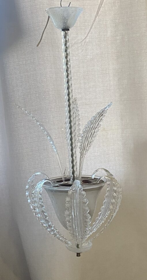 1950/70′ Lustre Cristal Murano  Forme Ananas par Barovier & Toso H 92 Ø 37 cm – Image 28