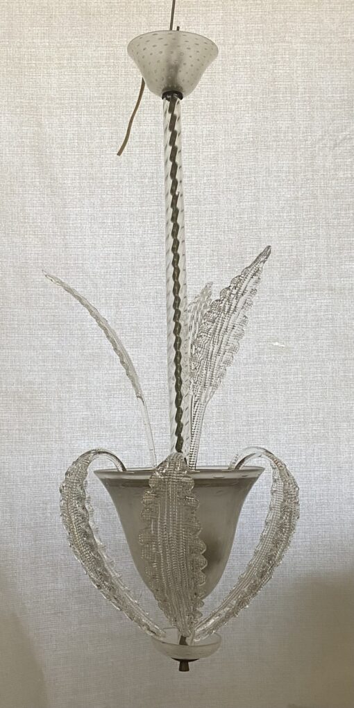 1950/70′ Lustre Cristal Murano  Forme Ananas par Barovier & Toso H 92 Ø 37 cm – Image 23