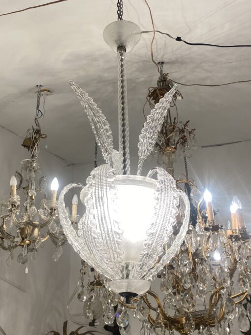 1950/70′ Lustre Cristal Murano  Forme Ananas par Barovier & Toso H 92 Ø 37 cm