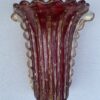 1970′ Vase Cristal Murano Violine et Or Signé Toso H 32 cm – Image 4