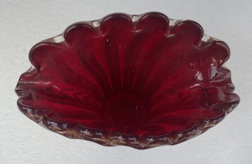 1970′ Violine and Gold Murano Crystal Vase Signed Toso H 31 cm - Image 4