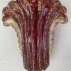 1970′ Violine and Gold Murano Crystal Vase Signed Toso H 31 cm