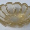 1970′ Vasque Cristal Murano Avec Paillons D’ Or Signés Archimede Seguso Murano  H 13 cm 21 X 15 CM
