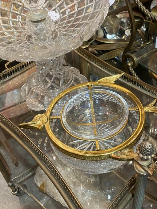 1970' Necessary A Caviar Gilt Bronze And Crystal With Sturgeon Pattern