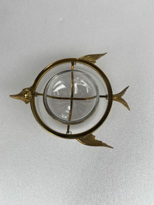 1970' Necessary A Caviar Gilt Bronze And Crystal With Sturgeon Pattern - Image 4