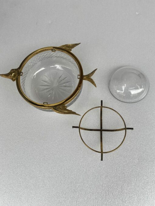 1970' Necessary A Caviar Gilt Bronze And Crystal With Sturgeon Pattern - Image 5