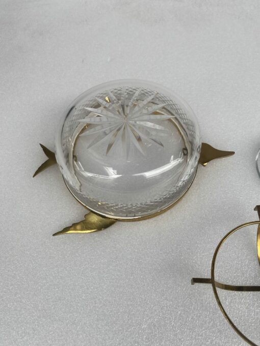 1970' Necessary A Caviar Gilt Bronze And Crystal With Sturgeon Pattern - Image 6