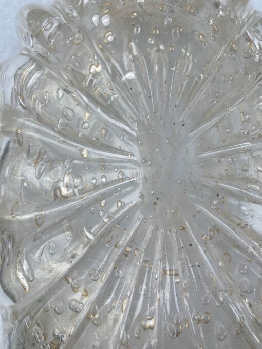 1970′ Murano Crystal Bowl With Murano Gold Paillons H 13 cm x 38 X 23 CM - Image 11