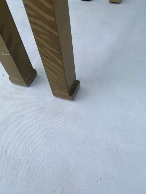1970′ Pair Of Guy Lefevre Side Tables In Brass With Smoked Windows 42 X 42 X H 37 cm - Image 3