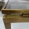 1970′ Paire De Bouts De Canapés Guy Lefevre en Laiton Avec Vitres Fumées 42 X 42 X H 37 cm – Image 5