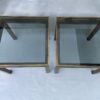 1970′ Paire De Bouts De Canapés Guy Lefevre en Laiton Avec Vitres Fumées 42 X 42 X H 37 cm – Image 8