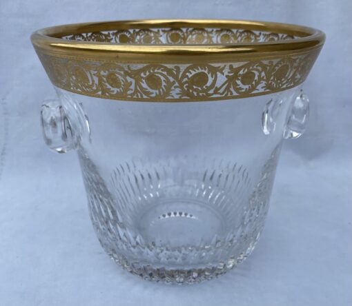 1970′ Crystal Champagne Bucket Signed St Louis Golden Decors Model Thistle - Image 2
