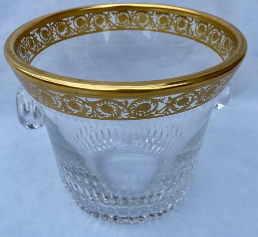 1970′ Crystal Champagne Bucket Signed St Louis Golden Decors Model Thistle - Image 3