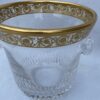 1970′ Crystal Champagne Bucket Signed St Louis Golden Decors Model Thistle - Image 4