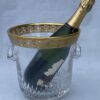 1970′ Crystal Champagne Bucket Signed St Louis Golden Decors Model Thistle