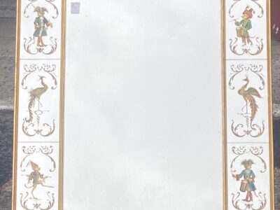 1950/70 'Mirror With Monkeys In Clothes And Lyre Birds 108 X 86 cm