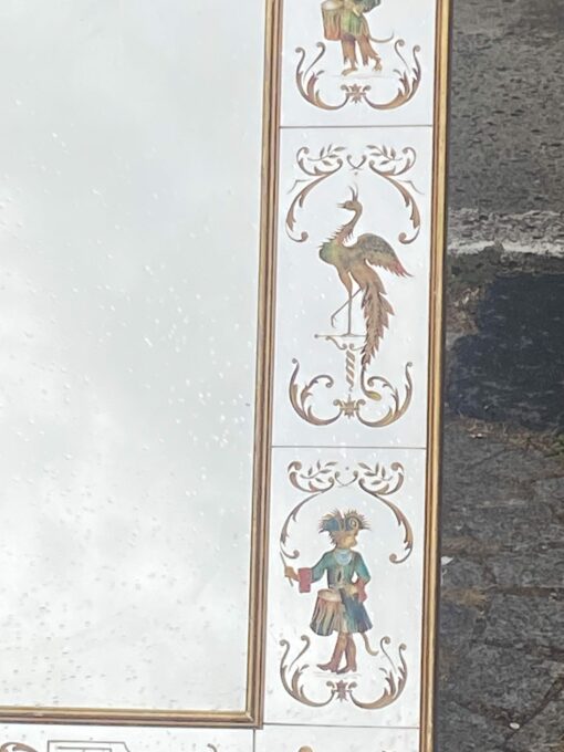 1950/70 'Mirror With Monkeys In Clothes And Lyre Birds 108 X 86 cm - Image 4