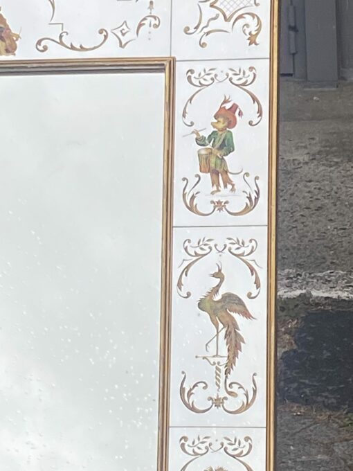 1950/70 'Mirror With Monkeys In Clothes And Lyre Birds 108 X 86 cm - Image 5
