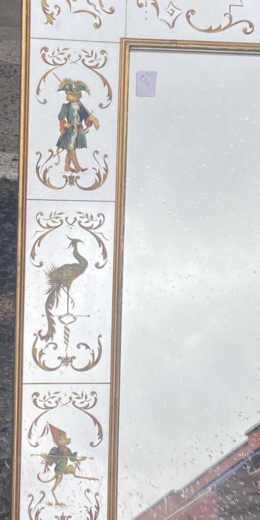 1950/70 'Mirror With Monkeys In Clothes And Lyre Birds 108 X 86 cm - Image 7