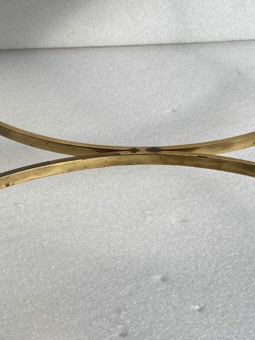 1950/70 Coffee Table Or End Of Sofa Gilt Bronze Maison Jansen Or Maison Charles Or Maison Bagués Sea Green Marble Tray With Spacer 46 cm X 34 X H 36 cm - Image 2