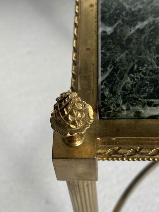 1950/70 Coffee Table Or End Of Sofa Gilt Bronze Maison Jansen Or Maison Charles Or Maison Bagués Sea Green Marble Tray With Spacer 46 cm X 34 X H 36 cm - Image 7