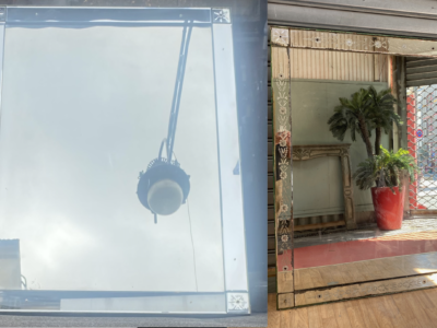 1900/20′ Pair Venice Mirrors With Flowers And Sober 161 x 120 cm