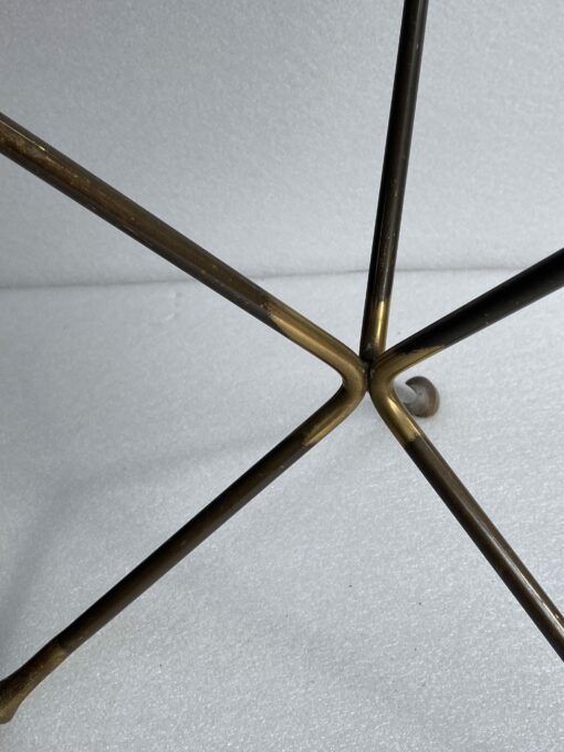 1970′ Pedestal Gilt Bronze And Patinated Glass Tray Maison Charles Or Jansen H 43 Diam 60 cm - Image 3