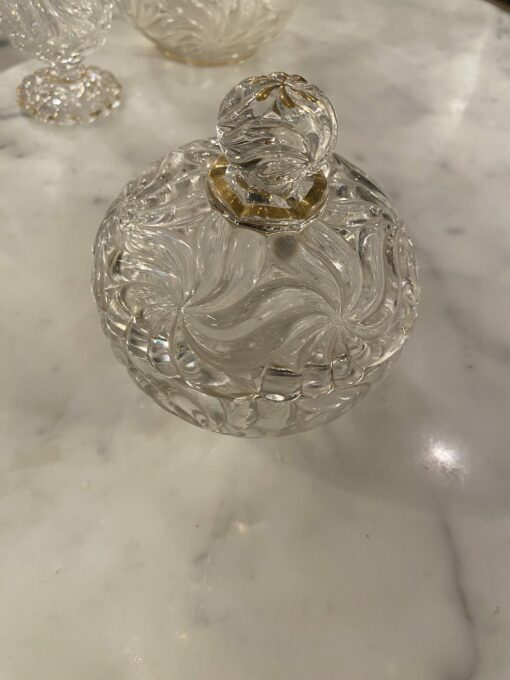1900' Signed Baccarat Night Service 6 Pieces With Gilding - Image 8