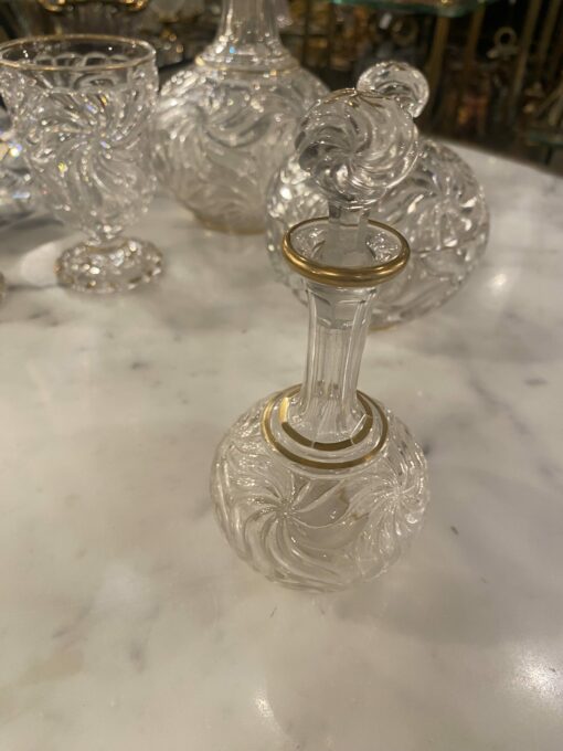 1900' Signed Baccarat Night Service 6 Pieces With Gilding - Image 10
