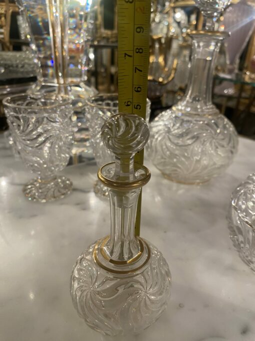 1900' Signed Baccarat Night Service 6 Pieces With Gilding - Image 13