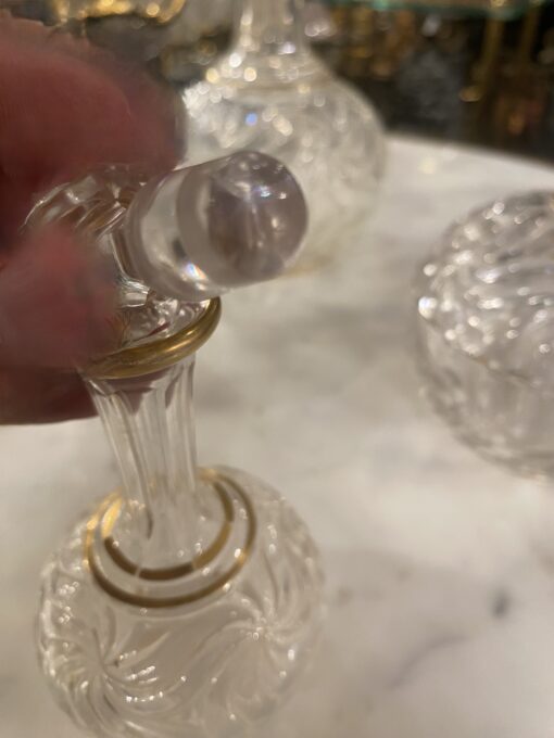 1900' Signed Baccarat Night Service 6 Pieces With Gilding - Image 14