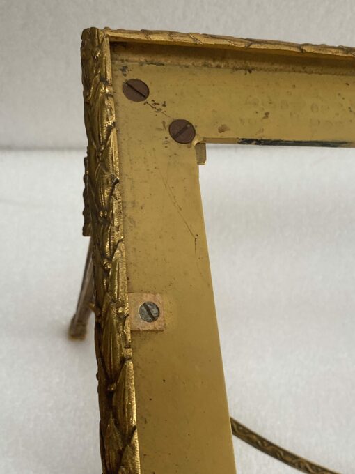 1970′ Coffee Table in Gilt Bronze Laurel Leaves Model, Maison Baguès, Spacer Double Arc De Cercle 92 x 46 x H 42 cm - Image 4