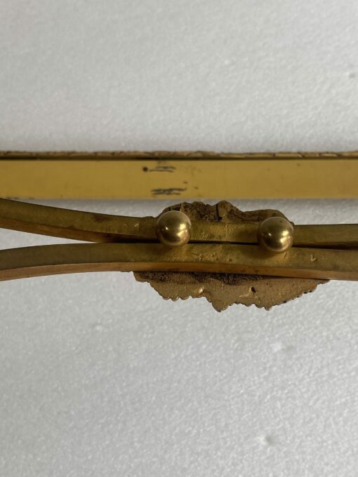 1970′ Coffee Table in Gilt Bronze Laurel Leaves Model, Maison Baguès, Spacer Double Arc De Cercle 92 x 46 x H 42 cm - Image 9