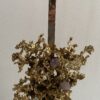1970' Lampe Décor Corail en Bronze Doré et Amethyste Et Cristal De Roche Signée Boeltz – Image 3
