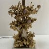 1970' Lampe Décor Corail en Bronze Doré et Amethyste Et Cristal De Roche Signée Boeltz – Image 4