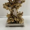 1970' Lampe Décor Corail en Bronze Doré et Amethyste Et Cristal De Roche Signée Boeltz – Image 5