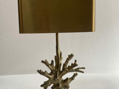 1970 ′ Bronze Lamp Signed Charles Model Coral
