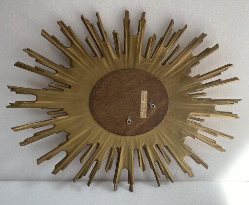 1970' Oval Sun Mirror, Golden Resin 86 x 66 cm - Image 9