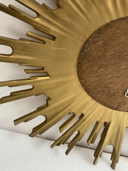 1970' Oval Sun Mirror, Golden Resin 86 x 66 cm - Image 14